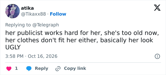 A social media post criticizing Meghan Markle's publicist and appearance after her food bank visit.