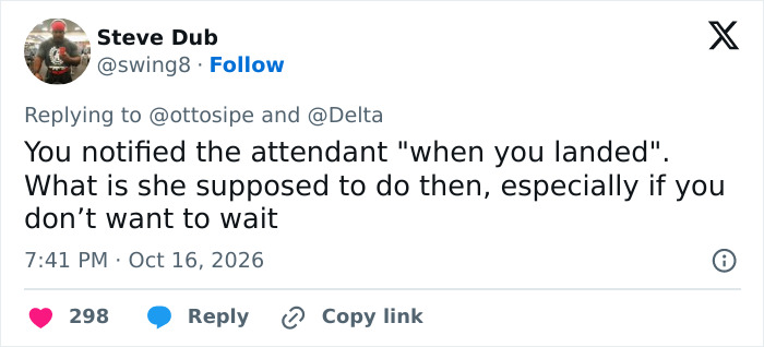 Tweet about notifying flight attendant after landing in viral space invasion debate Tweet about notifying flight attendant after landing in viral space invasion debate