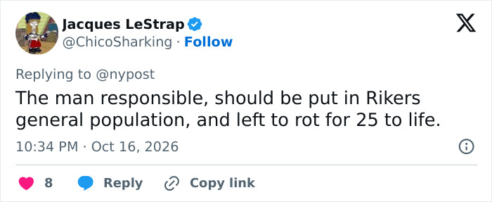 Tweet demanding justice for FIT student's d***h in NYC