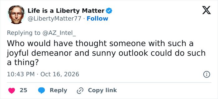 Tweet discussing teen's demeanor in Oregon elementary school tragedy