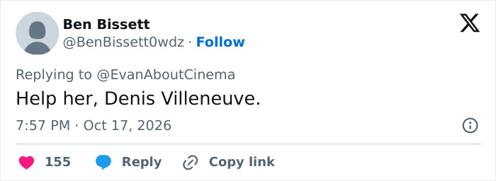 A social media post calling for a director to help an Oscar-Winning Hollywood Star during a career slump.