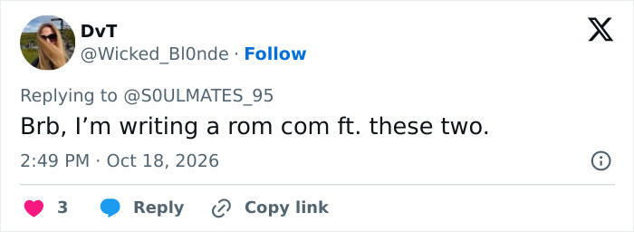 Online reaction post referencing a romantic story during a Hollywood star's cheating scandal. Online reaction post referencing a romantic story during a Hollywood star's cheating scandal.