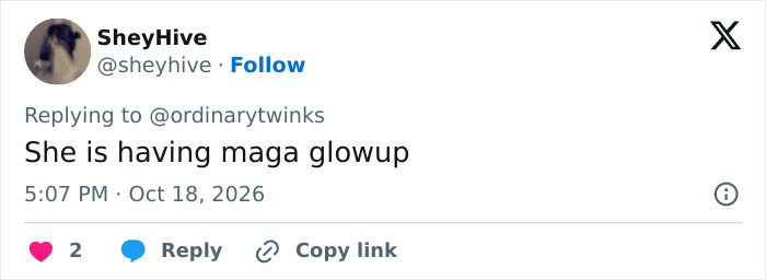 Tweet saying Taylor Swift is having a MAGA glowup amid Mar-A-Lago face talks Tweet saying Taylor Swift is having a MAGA glowup amid Mar-A-Lago face talks