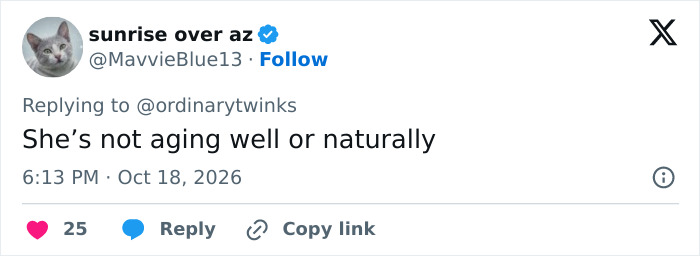 Tweet criticizing Taylor Swift's aging and Mar-A-Lago face transformation Tweet criticizing Taylor Swift's aging and Mar-A-Lago face transformation