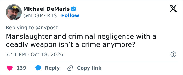 Tweet questioning manslaughter charges in soccer game incident Tweet questioning manslaughter charges in soccer game incident