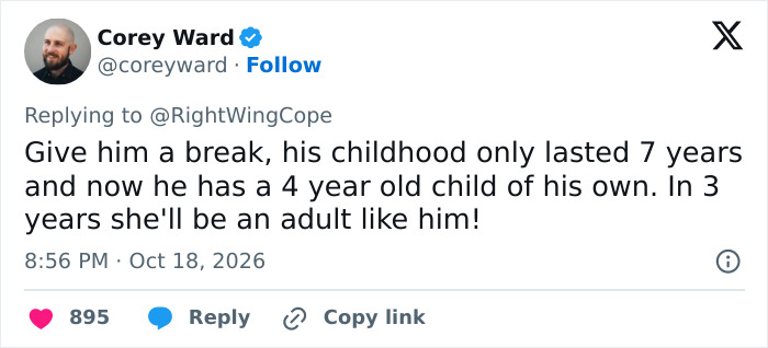 Tweet reacting to a Christian man's meltdown over a neighbor's scary Halloween decoration.