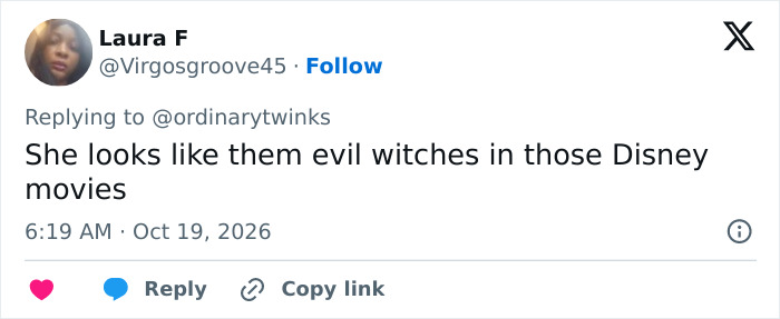 Tweet comparing Taylor Swift to evil witches in Disney movies Tweet comparing Taylor Swift to evil witches in Disney movies