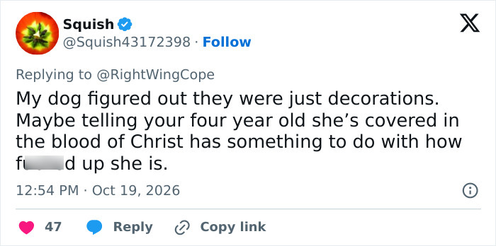 A tweet questioning a parent after a neighbor's Halloween decoration scares a toddler.