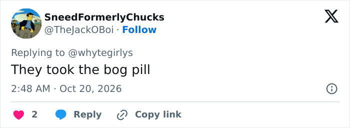 A tweet reacting to plastic surgery trends. A tweet reacting to plastic surgery trends.