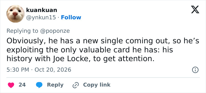A comment on X discussing a Hollywood star and a former secret partner relationship.
