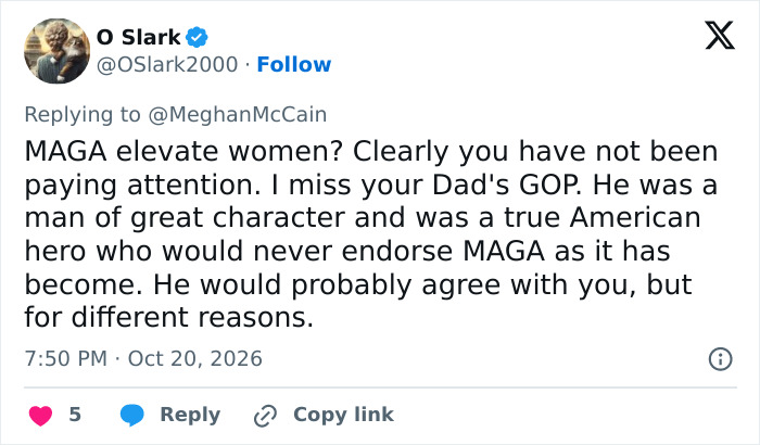 Tweet criticizing MAGA and GOP, mentioning Susan Dell and Trump circle women Tweet criticizing MAGA and GOP, mentioning Susan Dell and Trump circle women