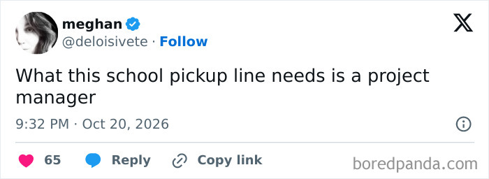 Funny tweets from October about needing a project manager for school pickup.