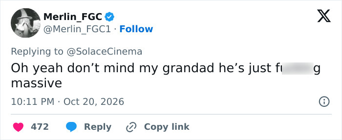 A social media post discussing a Hollywood superstar and his impressive physical build.