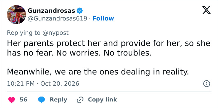 A social media post criticizing an influencer who mocked victims of France riots