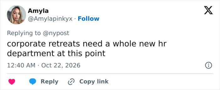 A tweet commenting on HR issues related to the Amazon Exec Accused case
