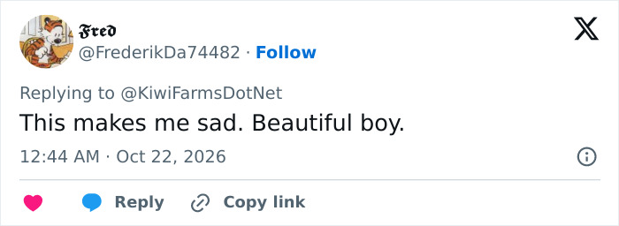 A tweet responding to news about the video game creator expressing sorrow.