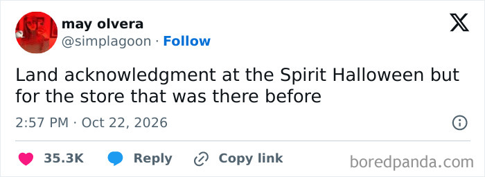 Humorous social media post celebrating spooky season and Halloween posts