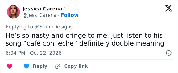 Social media comment calling Pitbull nasty and cringe following his cheeky confession about Jennifer Lopez. Social media comment calling Pitbull nasty and cringe following his cheeky confession about Jennifer Lopez.