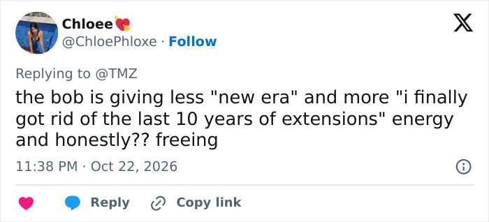 Social media commentary regarding Ariana Grande ditching signature ponytail extensions for a bob