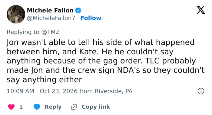 Social media post about Jon Gosselin and Kate during the custody and family situation. Social media post about Jon Gosselin and Kate during the custody and family situation.