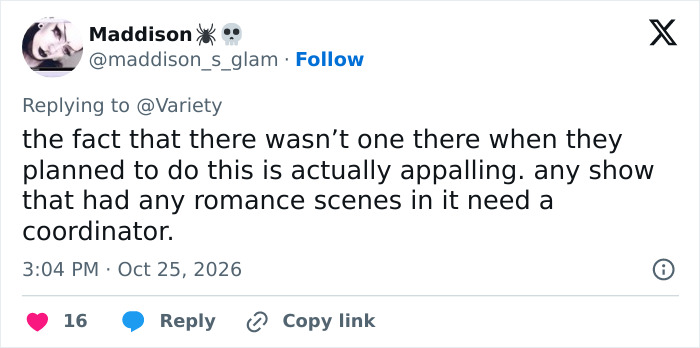 A social media post addressing the lack of an intimacy coordinator for Young Sheldon actors A social media post addressing the lack of an intimacy coordinator for Young Sheldon actors