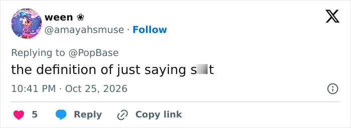 A tweet reacting to Nicki Minaj's Speech At Trump Rally, stating she is just saying random things.