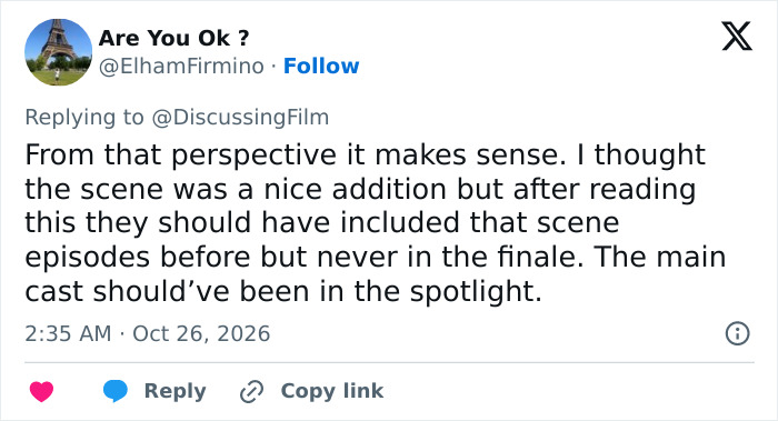 A social media post discussing character focus regarding Jim Parsons and Young Sheldon. A social media post discussing character focus regarding Jim Parsons and Young Sheldon.