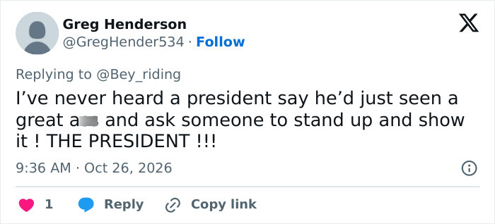 Social media reaction discussing a president's comments during the event with Nicki Minaj at a Trump rally. Social media reaction discussing a president's comments during the event with Nicki Minaj at a Trump rally.