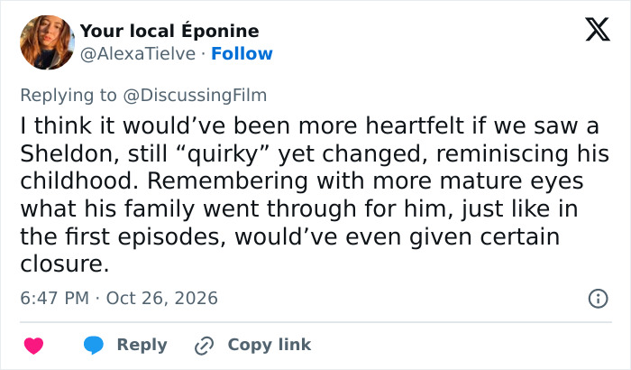 A fan post expressing thoughts on Sheldon Return and character growth. A fan post expressing thoughts on Sheldon Return and character growth.