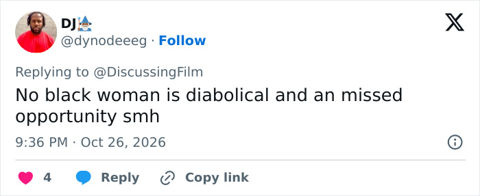 A user post criticizing the TV reboot promo picture for the lack of diversity in casting.