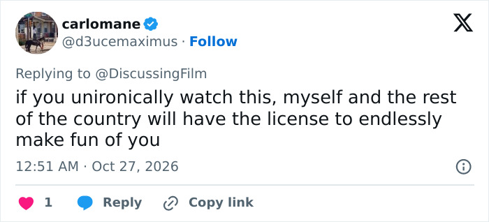Social media post criticizing a new Hollywood TV reboot show following the release of a promo picture.