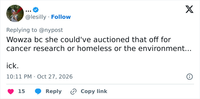 A tweet suggesting Taylor Swift could have auctioned her elaborate wedding decor for charity. A tweet suggesting Taylor Swift could have auctioned her elaborate wedding decor for charity.