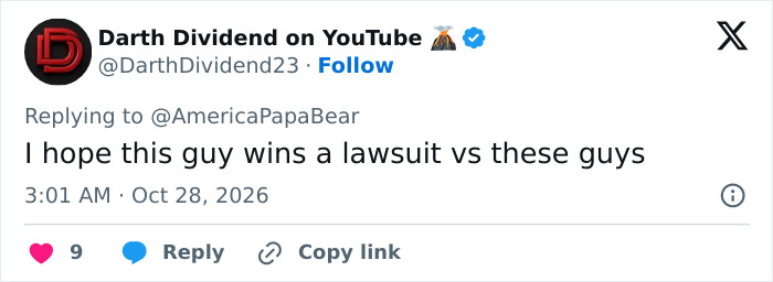 Social media post hoping a store employee wins a lawsuit against an Instagram prankster. Social media post hoping a store employee wins a lawsuit against an Instagram prankster.