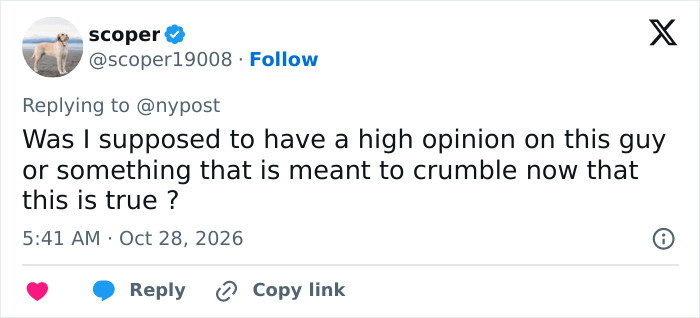A user response to news involving Hugh Hefner’s widow Crystal blasting a Hollywood actor. A user response to news involving Hugh Hefner’s widow Crystal blasting a Hollywood actor.