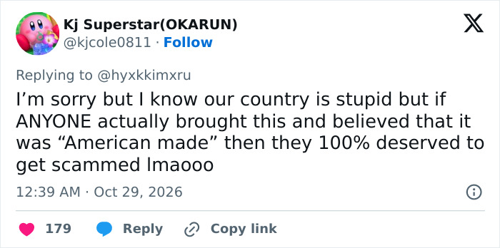 An X post from user kjcole0811 commenting on claims about Trump Mobile's $499 phone.