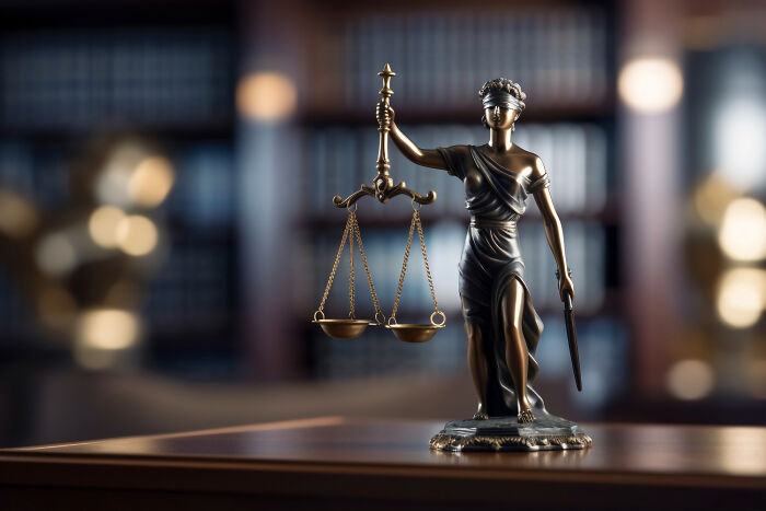 Lady Justice statue representing legal proceedings in divorce stories.
