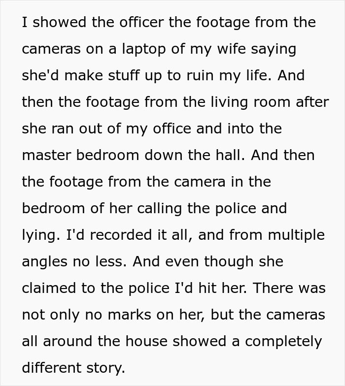 Text detailing video evidence during a marriage-ending scandal after a secret affair confession. Text detailing video evidence during a marriage-ending scandal after a secret affair confession.