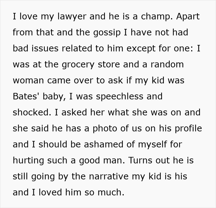Screenshot of text about a guy pursuing ex after being rejected at 18.