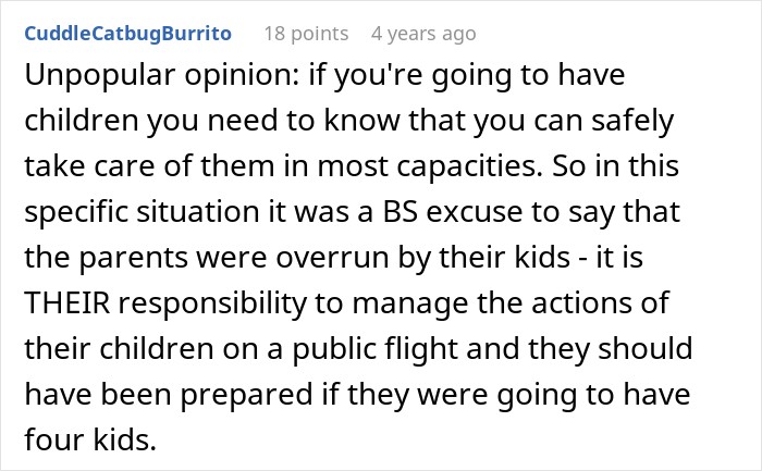Comment about parental responsibility on a public flight after a dad yelled at the crew. Comment about parental responsibility on a public flight after a dad yelled at the crew.