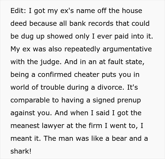 Text post explaining legal divorce updates after a wife’s pregnancy by another man exposed her secret affair. Text post explaining legal divorce updates after a wife’s pregnancy by another man exposed her secret affair.