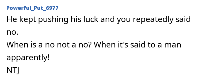 Online comment discussing property boundaries and neighbor dispute about a paid tour.