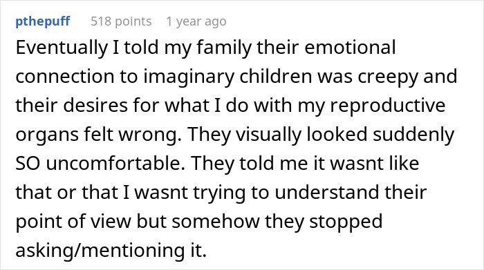 Mom Says There Is "No Point" For Daughter's Life If She's Not Going To Have Kids Mom Says There Is "No Point" For Daughter's Life If She's Not Going To Have Kids