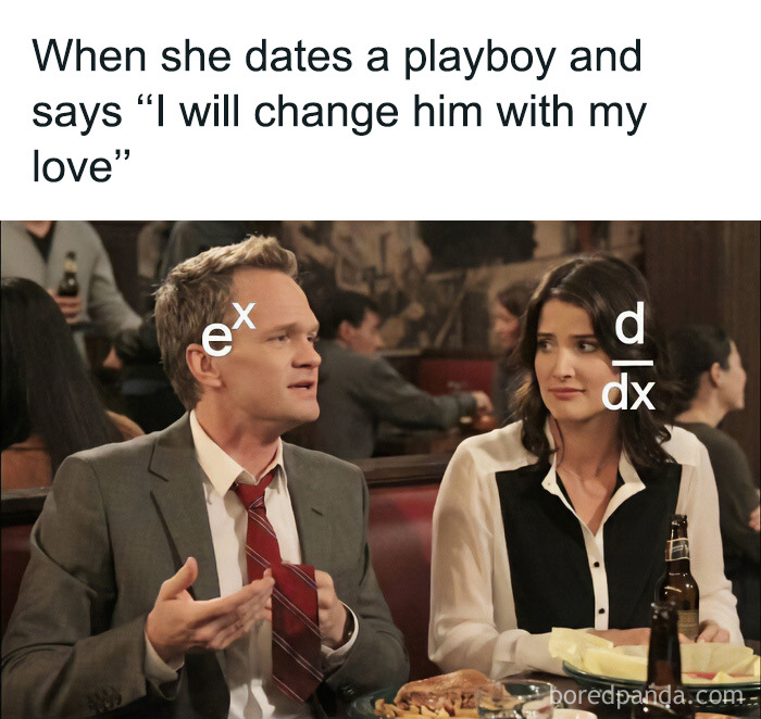 How I Met Your Mother meme featuring math calculus concepts, part of amusing physics posts