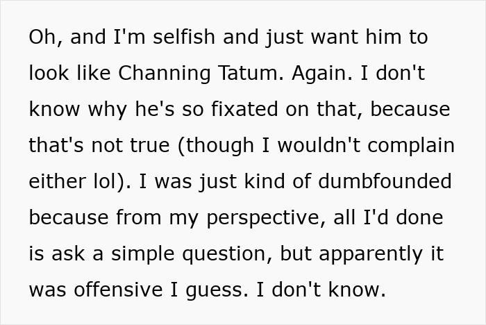 Wife Gives Obese Husband An Ultimatum, He Says She Wants Him To Look Like Channing Tatum Wife Gives Obese Husband An Ultimatum, He Says She Wants Him To Look Like Channing Tatum