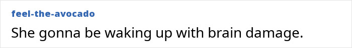 A social media comment discussing brain damage after Christa Pike's botched lethal injection