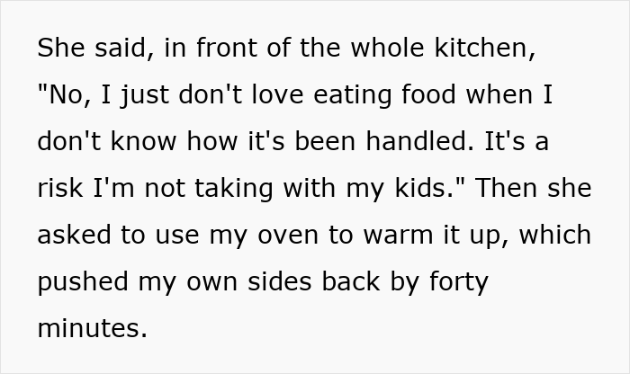 Woman Brings Her Own Food To Thanksgiving Because She Doesn't Trust SIL, Is Shocked At Her Reaction Woman Brings Her Own Food To Thanksgiving Because She Doesn't Trust SIL, Is Shocked At Her Reaction