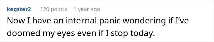 Comment expressing panic about eye damage from rubbing eyes explained by eye doctors Comment expressing panic about eye damage from rubbing eyes explained by eye doctors