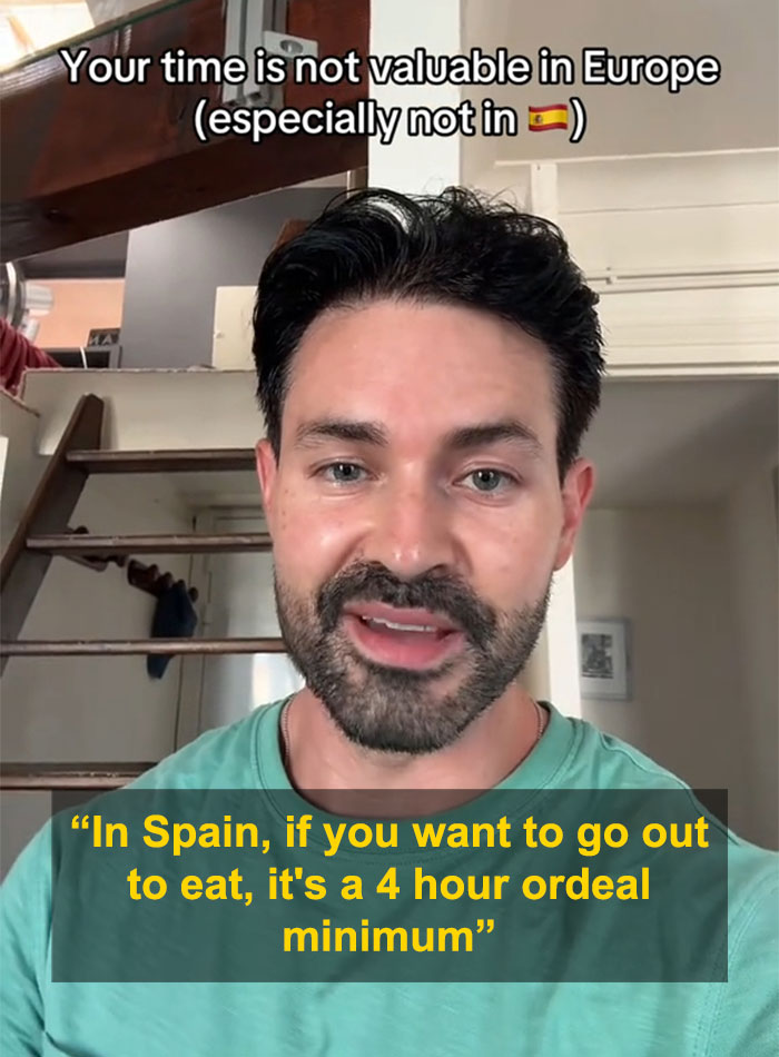 Expat New Yorker talking about long wait times while dining out in Spain Expat New Yorker talking about long wait times while dining out in Spain