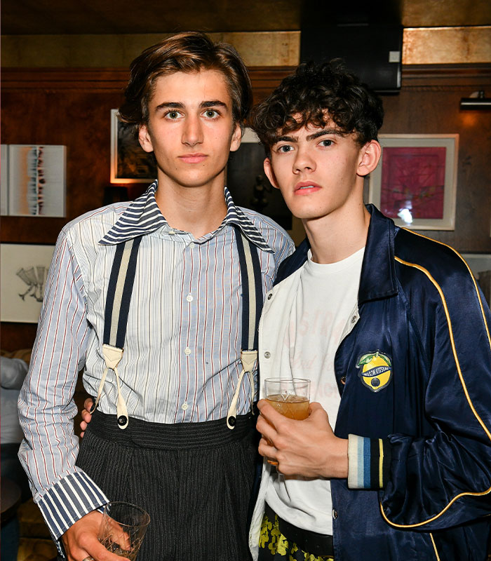Hollywood star Joe Locke and Sebastian Croft posing together at an event.