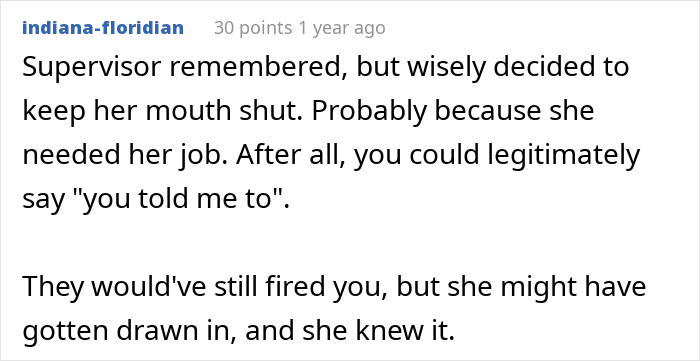 Supervisor Regrets Using Sarcasm After Employee Decides To Do Exactly As She Said Supervisor Regrets Using Sarcasm After Employee Decides To Do Exactly As She Said